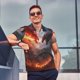 thumbnail image 4 of Fotbe Fire Sky Dragon Camiseta Polo de Golf para Hombre con Estampado – Camisa Deportiva Transpirable con Cuello Abotonado-3X-Large, 4 of 6