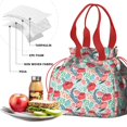 thumbnail image 4 of Pioneer Flower Drawstring Lunch Bag Women - Drawstring Lunch Bag Insulated for Work Office - Stain-Resistant Large Lunchbags for Women with Multi-Pockets, 4 of 6