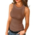 thumbnail image 5 of Zoeecloth Womens Summer Vest Tops Neck Casual Sleeveless Shirts Fitted Racerback Top Sleeveless Tees Shirts S-XXL, 5 of 8