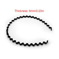 thumbnail image 4 of Minnieouse Hair Hoop Metal Ondulado Grosor Negro Unisex Estilo simple Flexible Buenos regalos Equipo deportivo para hombres Mujeres Grandes olas Accesorio para el cabello Ola 1 Minnieouse AP008943-01B, 4 of 6