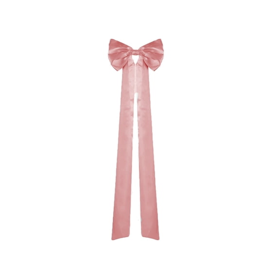 geerera Wedding Pew Bow, 42x10 Inch Satin Aisle Bow, for Church Chair Decor, Bridal Shower, Wedding Reception Decorations