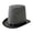Grey, variant on Unisex Solid Felt Top Hat Glossy Satin Band Party Cap Tall Cylinder Stage Party Performance Headwear Yellow