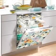 thumbnail image 2 of Yayeee Magnetic Dishwasher Cover for The Front Decoration Home Kitchen Machine Sticker Protector, Floral Pattern, 2 of 6