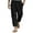 Black, variant on Mgmyaa Big & Tall Men's Casual Pants Relaxed Fit Solid Elastic Waist Straight-Leg Pants