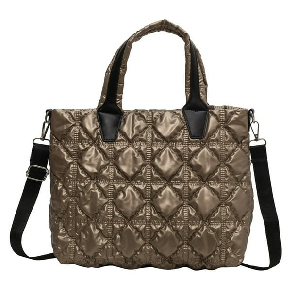 Bolso de mano acolchado para mujer, bolso de mano tipo shopper, bolso tipo hobo suave e impermeable, bolsos de hombro ligeros para el trabajo, el entrenamiento