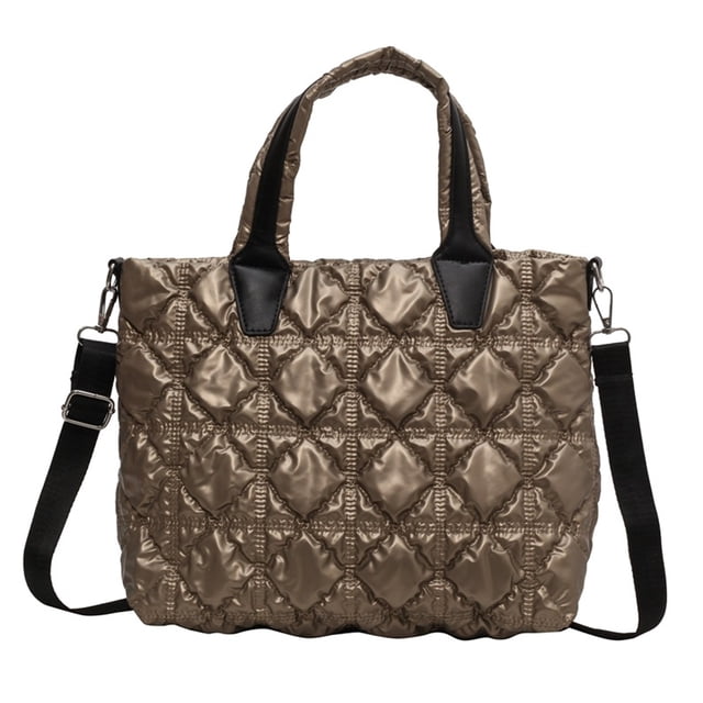 Bolso de mano acolchado para mujer, bolso de mano tipo shopper, bolso tipo hobo suave e impermeable, bolsos de hombro ligeros para el trabajo, el entrenamiento
