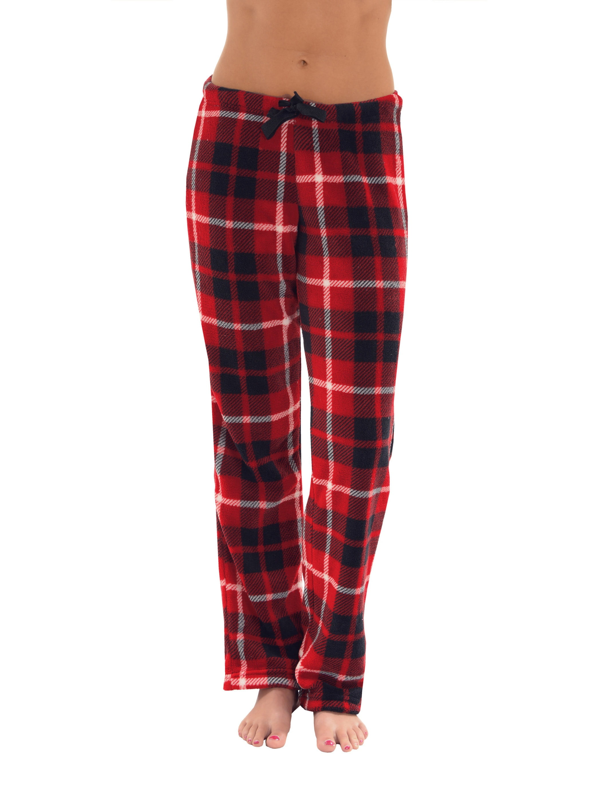 red black plaid pajama pants