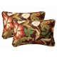 thumbnail image 1 of Almohada Floral para Interiores y Exteriores, Relleno de Felpa, Resistente a la Intemperie y a la decoloración, Lumbar, 11.5 x 18.5 Pulgadas, Color café/Verde, 2 Unidades, 1 of 2