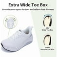 thumbnail image 4 of MAYKX Women’s Wide Toe Box Walking Shoes with Orthotic Arch Support for Plantar Fasciitis Relief，Comfortable Tennis Sneakers, 4 of 7
