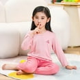 thumbnail image 1 of Spring Children's Modal Home Air-conditioning Suit Large Children's Solid Color Loose Long-sleeved Pants Pajamas Two-piece Set, 1 of 6