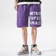thumbnail image 2 of Pantalones cortos casuales con estampado de letras de verano para hombre, pantalones cortos holgados de moda de calle alta, pantalones cortos Y2K nuevos de 2023, pantalones cortos para gimnasio, balon, 2 of 5