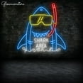 thumbnail image 2 of Glowneon Shark Area Neon Sign, Diving Shark Ocean Led Light, Shark Ocean Decor Light, 2 of 4