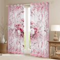 thumbnail image 2 of jejeloiu Country Floral Black Out Curtains,Rustic Botanical Curtains Pack of 2 (42x63 Each),White Pink Bedroom Curtains For Girls,Microfiber Bedroom Decor, 2 of 6