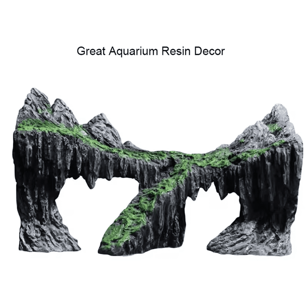 Resin -Aquarium Decoration Fish Tank Simulated Rock Mountain Ornament Rocks Cave for Rest Hide Play Breed,A