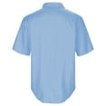 thumbnail image 5 of Zylarhe Mens Summer Shirts, Men Casual Short Sleeve Zipper Summer Beach Shirt Light Texture Elastic Top Sky Blue M, 5 of 6