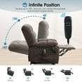 thumbnail image 4 of BedLuxury Lay Flat Recliner Power Lift Chair for Elderly with Massage and Heat,Dual Motor Big and Tall Recliner for Living Room with Side Pockets,Infinite Position(Brown), 4 of 9