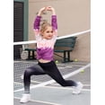 thumbnail image 4 of Oudiya Girls Twist Front Tie Dye Sweatshirt Casual Long Sleeve Pullover Crop Tops for Kids 4-12Y, 4 of 7