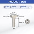 thumbnail image 2 of 20Set T-Slot Bolts Drop-in Bolt Hammer Head with Hexagon Flange Nuts T-Bolt Stud Sliding Screw M8x28mm 20, 2 of 6