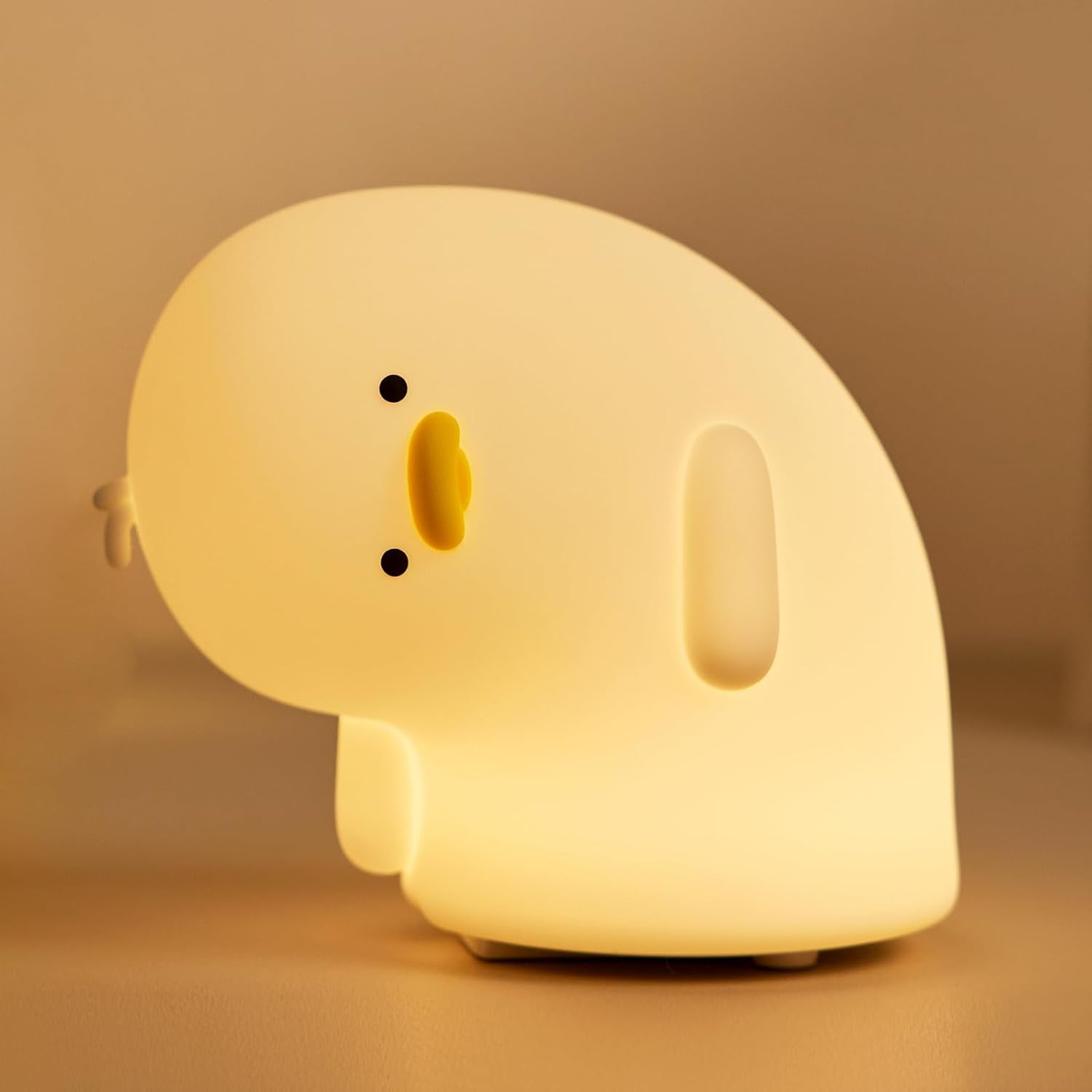 SHAANXIXIAN Why Duck Night Light, LED Squishy Cute Lamp, Silicone Duck Light for Kids, Dimmable Girls Baby Bedroom Nightlight, Rechargeable Touch Lamp for Breastfeeding Nursery Decor