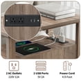 thumbnail image 2 of Hommpa 2 Drawers End Tables With Charging Station For Living Room, Farmhouse Narrow Sofa Side Table For Small Spaces, Nightstand Bedside Table with Storage For Bedroom, Light Ivory, 2 of 10