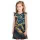 thumbnail image 1 of Fotbe Astronaut Starry Night Vestido de Dormir para Niñas de 3 a 10 Años, Mangas Cortas, Estilo Princesa, Pijama Camisón con Mangas Voladas-Large, 1 of 6