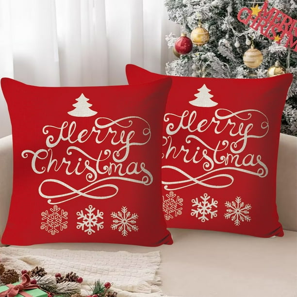 pstuiky Funda de almohada navideña de 45 x 45 cm (17,71 x 17,71 pulgadas). Ideal para decoración navideña y de invierno. Funda de almohada apta para sofás y otros artículos del hogar.