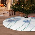 thumbnail image 6 of Sikiie Pale Blue Lotus Flowers 30-48 inches {designName} Print Christmas Tree Skirt Snowman Xmas Tree Skirt with Edge Christmas Decorations for Holiday Party30", 6 of 7