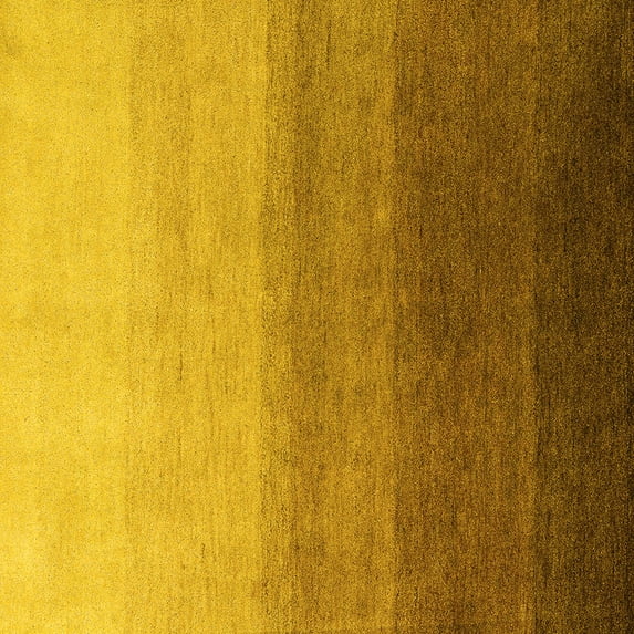 Ahgly Company Indoor Square Abstract Yellow Modern Area Rugs, 5' Square
