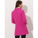 thumbnail image 4 of Abrigo de invierno Allegra K medio largo abotonado con cuello vuelto Rosa Caliente M, 4 of 6