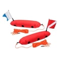 thumbnail image 1 of 2 juegos de boya de buceo inflable compacta, flotador de 80 pies, bandera de buceo y cuerda con ganchos, accesorios de señalización de superficie Zulema Boya flotante de buceo, 1 of 8