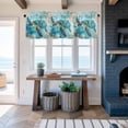 thumbnail image 5 of Valances for Windows Sea ​​turtle Starfish Compass Rod Pocket Short Curtain for Bathroom Living Room Bedroom Blue Ocean World 1 Panel 42x12in, 5 of 9
