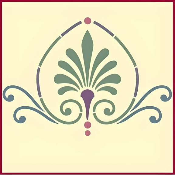 Art Nouveau 10 Stencil - International style decorative art architecture Jugendstil Stile Liberty Modern Style reusable Mylar painting template - The Artful Stencil