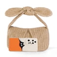 thumbnail image 4 of Bolso Mano Paja para Mujer Noche Con Asa Lazo Fiesta Boda (Beige), 4 of 5