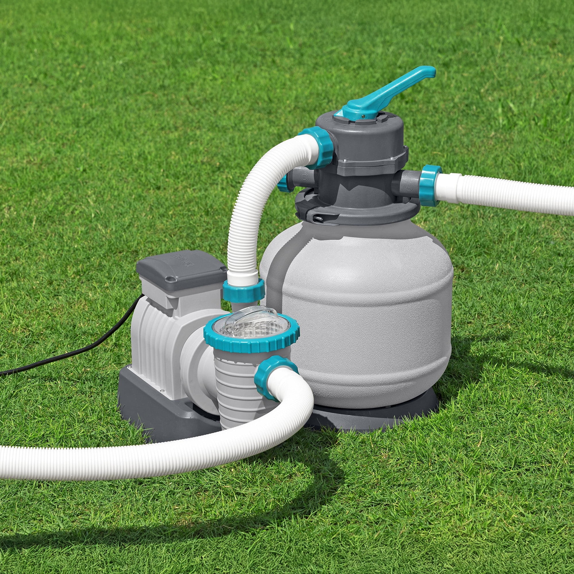 Bestway 2,200 Gallon Sand Filter Pump for Above Swimming Ground Pools up to 14,400 Gallons