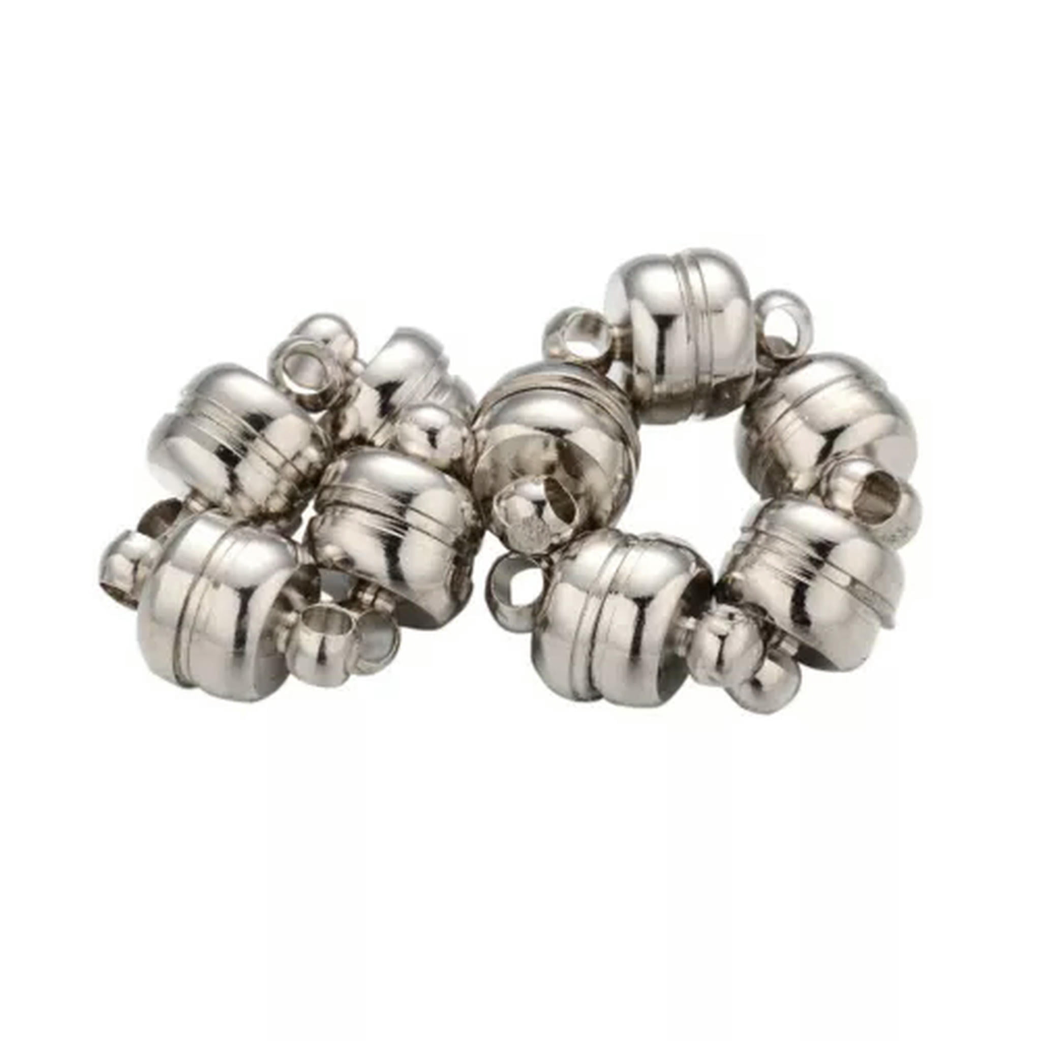 U8MO 100 Set Oval Strong Brass Magnetic Clasps Hook For Bracelect Connector 11x7mm-Platinum-NR
