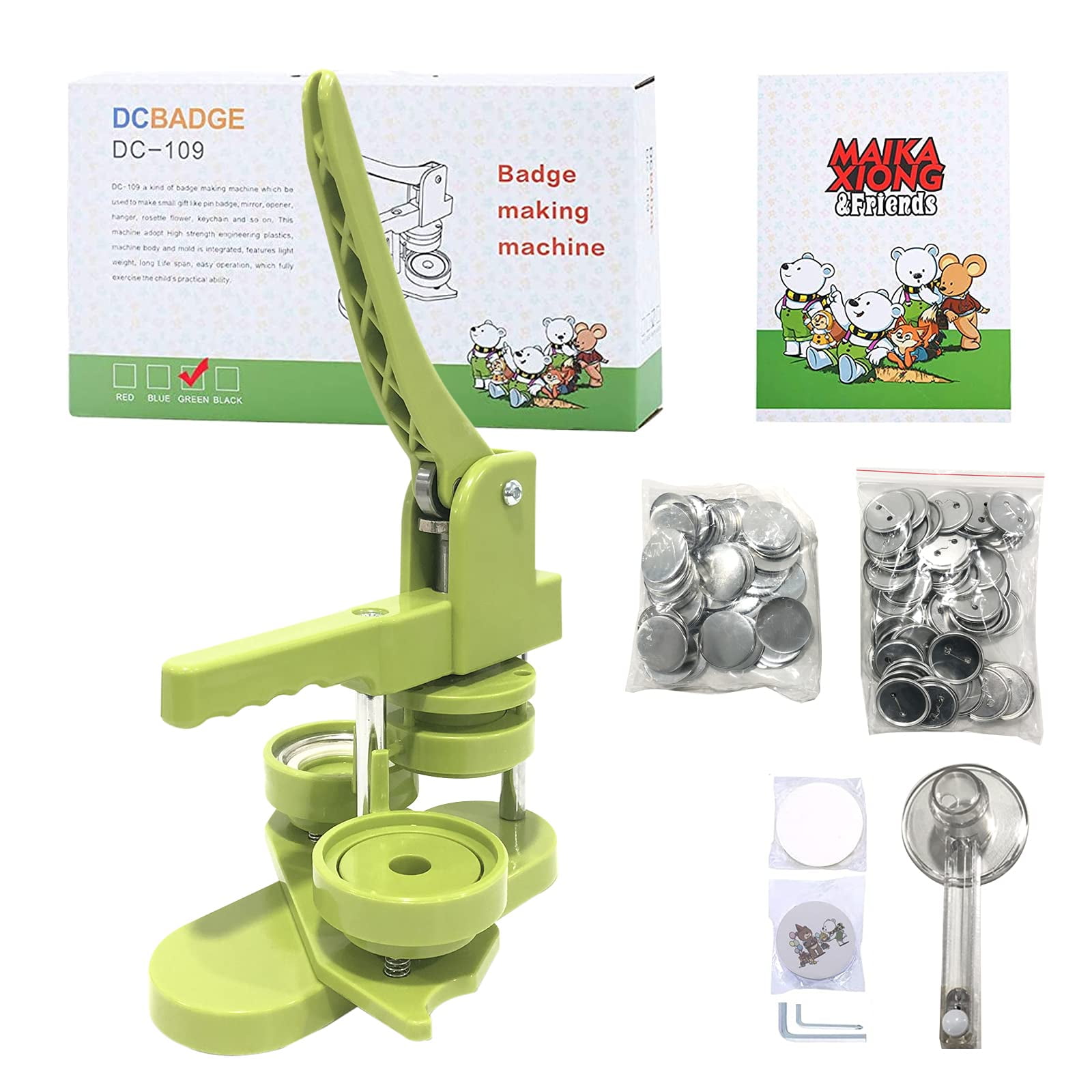 Installation-Free Button Badge Maker Machine, 32mm (1.25in) DIY Badge