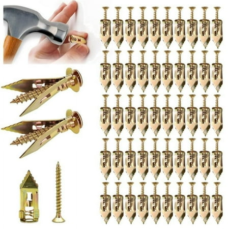 

Weekly Deals Flash Deals Self-Drilling Anchors Screws 2024 Upgraded Plated Steel Self-Drilling Anchors Self Drilling Drywall Anchors with Screws