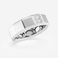 thumbnail image 2 of Mens Diamond Engagement Ring, Mens Baguette Cut Diamond Ring, Two Stone Diamond Ring For Men, Channel Set Diamond Wedding Ring, 1.6 Ct Simulated Diamond, 925 Sterling Silver, Ring For Boyfriend, 2 of 4