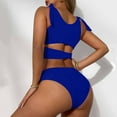 thumbnail image 6 of Srogem High Waisted Bikini Sets for Women Two Piece Tummy Control Swimsuits Sporty High Cut Bathing Suit, 6 of 6