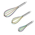 thumbnail image 2 of Batidor de silicona, batidor de cocina de 3 piezas con mango de acero inoxidable Juego de batidor pequeño para mezclar, batir, batir, espumar y revolver Jormftte MZQ-0722, 2 of 7