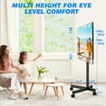 thumbnail image 4 of RTVR Mobile Rolling TV Stand Cart on Wheels for 32-60 inch Screens, Roku TV Legs Mount Stand Compatible with All Apple Roku Ultra, 4 of 12