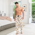 thumbnail image 4 of Top-kevin Christmas Winter Men's Pajama Pants Cartoon Gingerbread Men Snowflakes Super Soft Lounge Pajama Bottoms with Pockets, 4 of 7