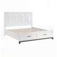 thumbnail image 6 of California King Size Wooden Platform Bed with Storage Drawers and White Finish for Bedroom, 6 of 8