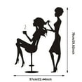 thumbnail image 3 of Hxoliqit,Wall Sticker Self-Adhesive Wallpaper Decoration,1 Pc PVC Girl Hair Salon Wall Sticker Creative Household Wall Decal Decoration For Home Barber Shop (Black,Black, 3 of 8
