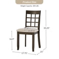 thumbnail image 4 of Classic American Farmhouse Walnut Dining Chairs Set of 6 ,Ergonomic Support & Plush Cushioned Seats for Kitchen, Dining Room, and Breakfast Nook, 4 of 6
