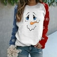 thumbnail image 5 of KZKR Womens Christmas Crewneck Long Sleeve Sweater, Cute Snowman Printing Tops Loose Casual Pullover, 5 of 5