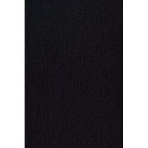 Galaxy Way Solid Black Color Oversize 6'x44' Area Rug with Rubber Marine Backing for Patio, Porch, Deck, Boat, Basement or Garage with Premium Bound Polyester Edges