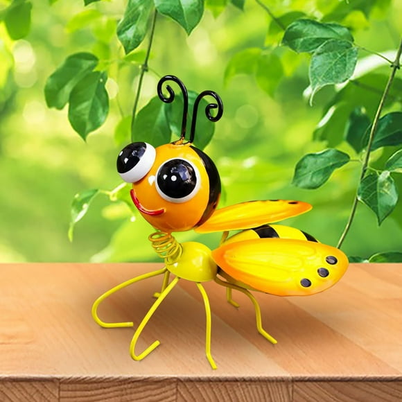 CREATITOY Metal Bee Decorations Metal Material Bee Shape for Home Garden Wall Indoor Outdoor Holiday Party Supplies