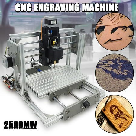 3 Axis Mini PCB PVC CNC Milling Machine Engraving DIY Router Kit With 2500mw Laser Engraver