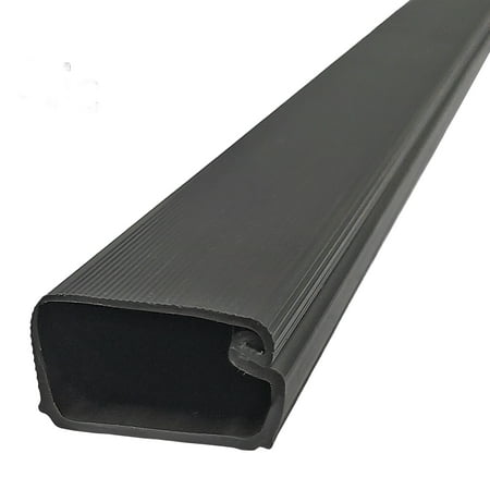 3/4 Adhesive Backed Locking Channel Cord Concealer & Wire Hider Raceway - Size: 0.75 W x 0.5 H - Black - Stick Length: 46 Inches - 1 Piece